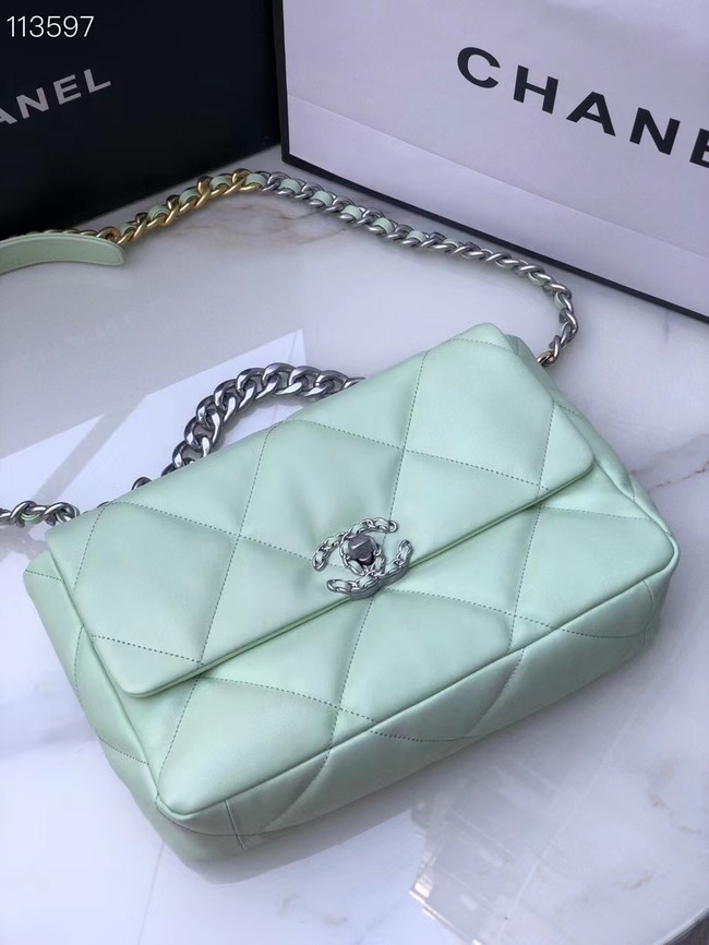 CHANEL Lambskin 19 Flap Bag AS1160 AS1161 light blue