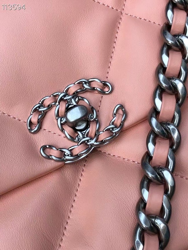 CHANEL Lambskin 19 Flap Bag AS1160 AS1161 light pink