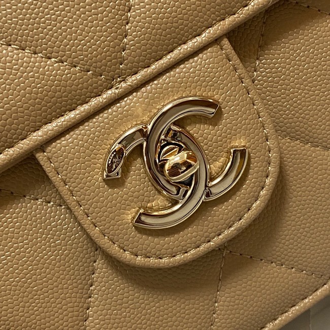 Chanel Flap Shoulder Bag Grained Calfskin AS3002 apricot