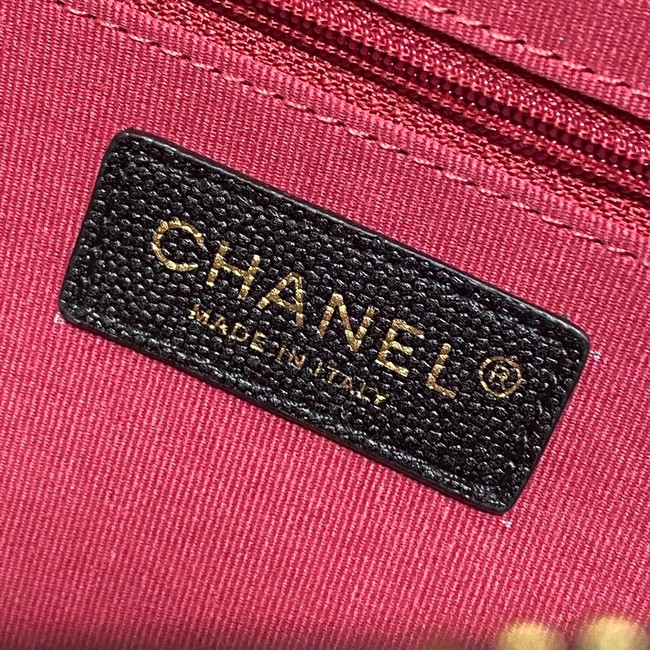 Chanel Flap Shoulder Bag Grained Calfskin AS3002 black