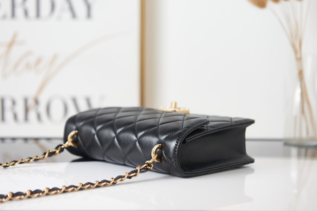 Chanel Lambskin FLAP BAG AS2840 black