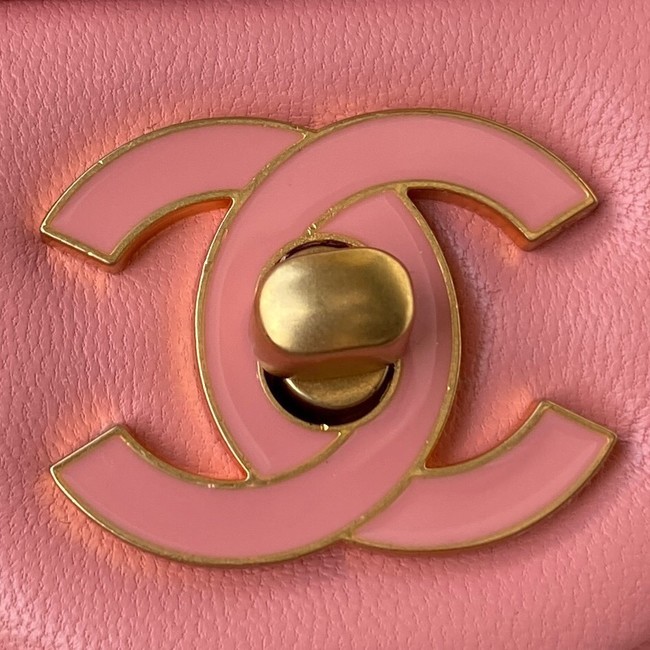 Chanel SMALL Lambskin FLAP BAG AS1792 pink