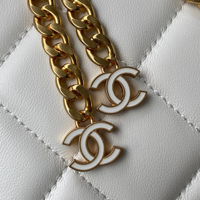 Chanel SMALL Lambskin FLAP BAG AS1793 white