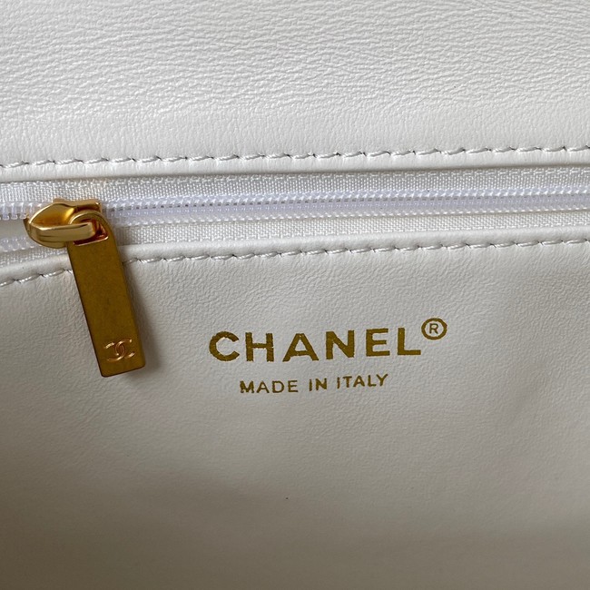 Chanel SMALL Lambskin FLAP BAG AS1793 white