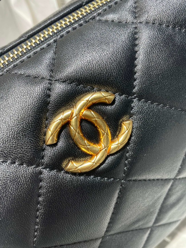 Chanel Sheepskin AS1267 Gold-Tone Metal black