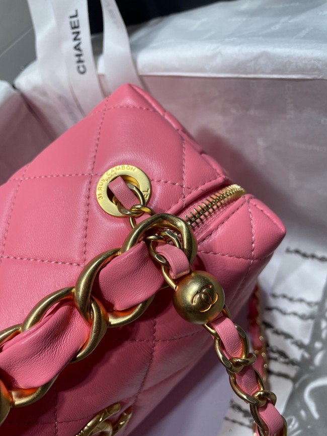 Chanel Sheepskin AS1267 Gold-Tone Metal pink