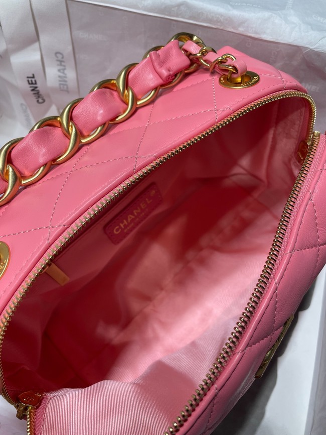 Chanel Sheepskin AS1267 Gold-Tone Metal pink