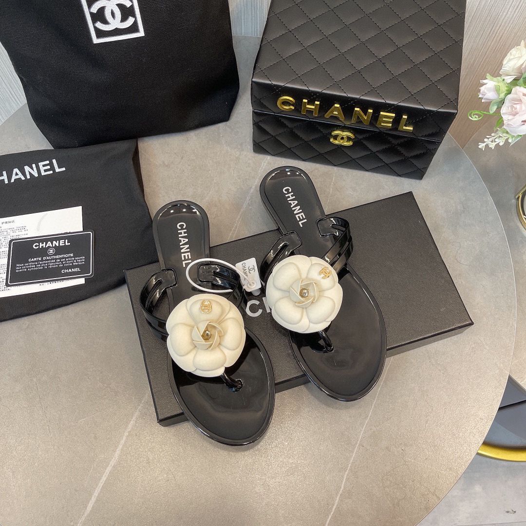 Chanel Slippers Shoes CC62319 Flower