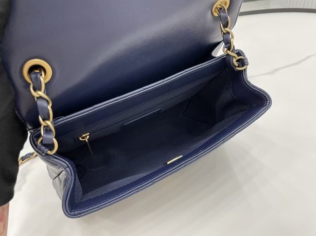 Chanel Flap Lambskin Shoulder Bag AS2557 dark blue