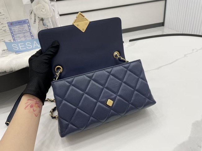 Chanel Flap Lambskin Shoulder Bag AS2557 dark blue