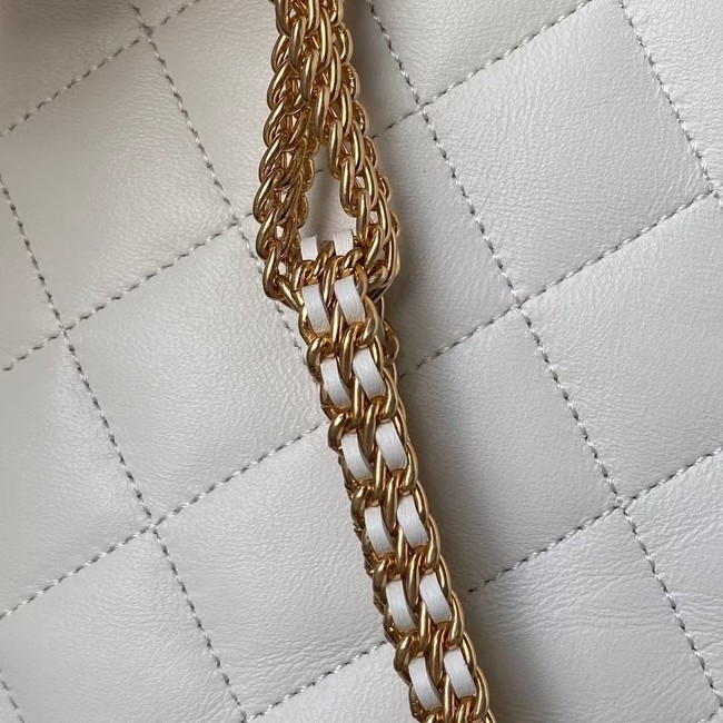 Chanel Lambskin Shoulder Bag AS2977 white