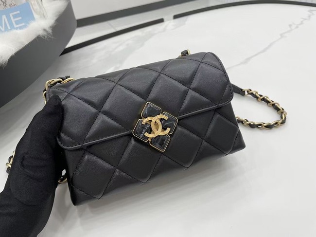 Chanel Flap Lambskin Shoulder Bag AS2556 black