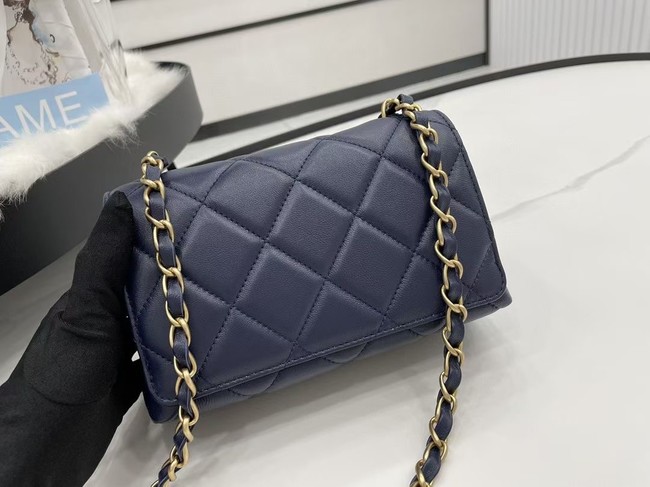 Chanel Flap Lambskin Shoulder Bag AS2556 dark blue