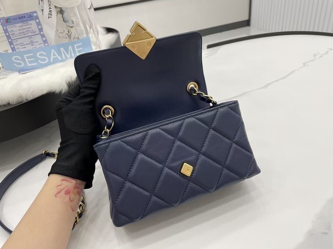 Chanel Flap Lambskin Shoulder Bag AS2556 dark blue