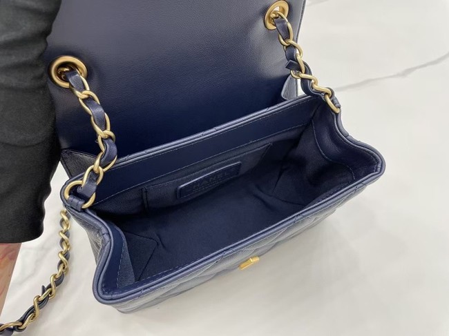 Chanel Flap Lambskin Shoulder Bag AS2556 dark blue