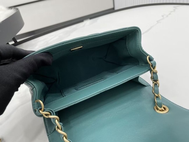 Chanel Flap Lambskin Shoulder Bag AS2556 green