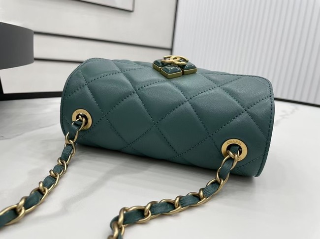 Chanel Flap Lambskin Shoulder Bag AS2556 green