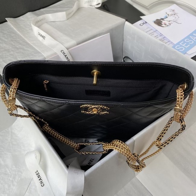 Chanel Lambskin Shoulder Bag AS2977 black