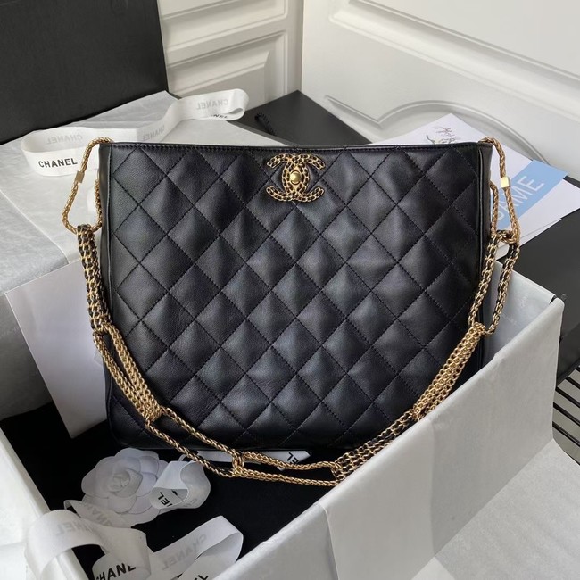 Chanel Lambskin Shoulder Bag AS2977 black