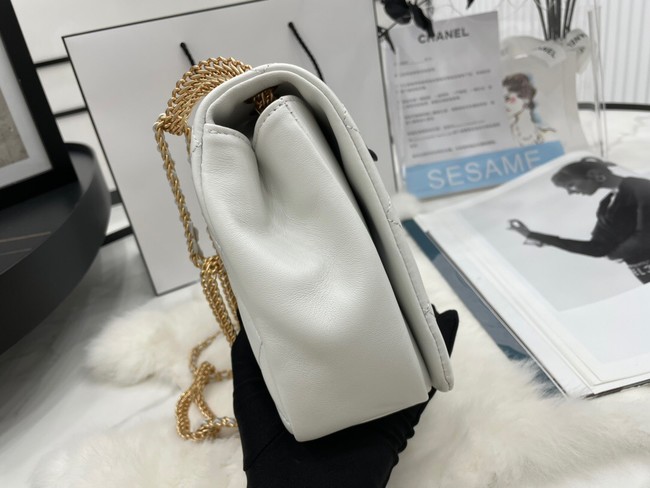 Chanel Flap Lambskin Shoulder Bag AS2976 white