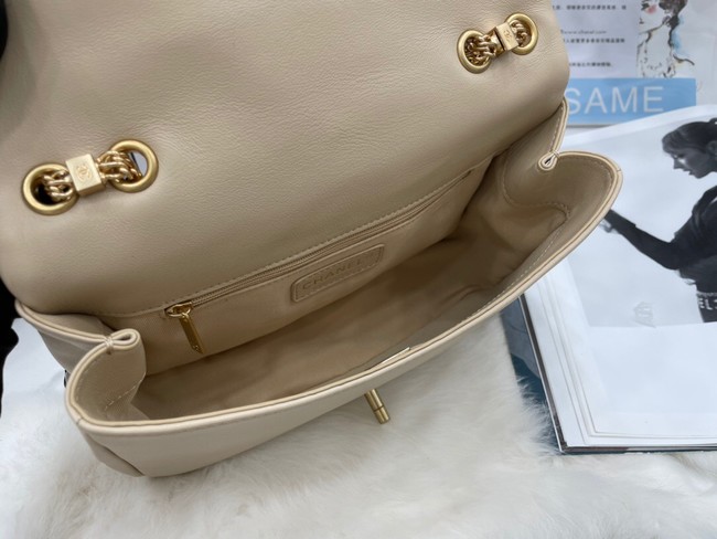 Chanel Flap Lambskin Shoulder Bag AS2976 cream