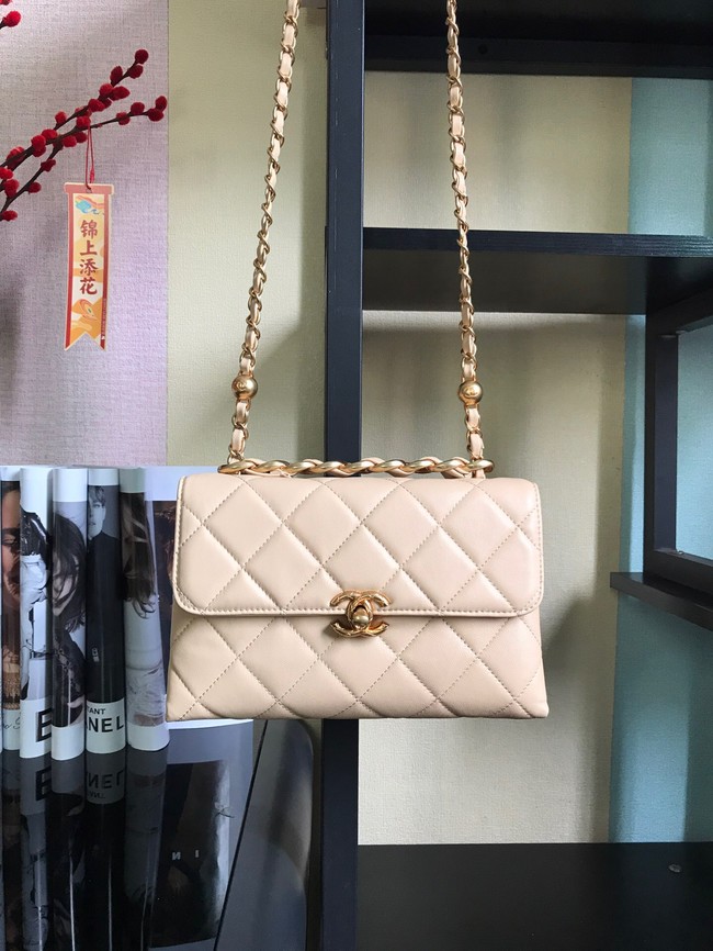 Chanel Flap Lambskin Shoulder Bag AS3011 cream