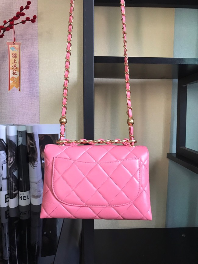 Chanel Flap Lambskin Shoulder Bag AS3011 pink