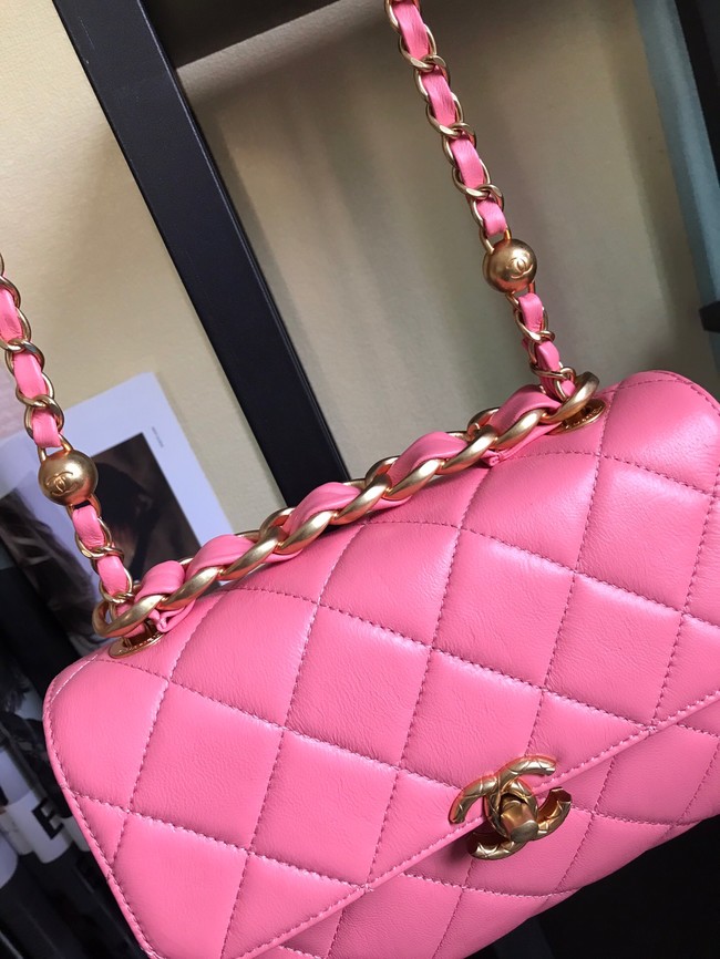 Chanel Flap Lambskin Shoulder Bag AS3011 pink