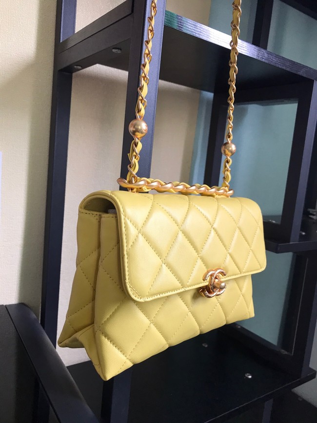 Chanel Flap Lambskin Shoulder Bag AS3011 yellow