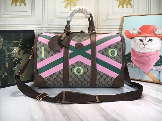 Gucci GG carnation print duffle bag 681133 brown