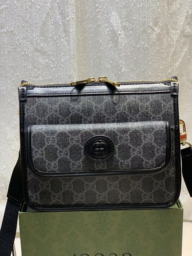 Gucci Messenger bag with Interlocking G 674164 black