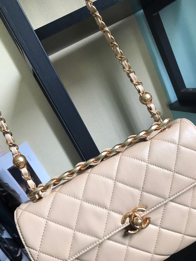 Chanel Flap Lambskin Shoulder Bag AS1267 cream