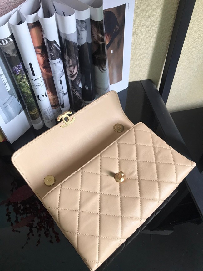 Chanel Flap Lambskin Shoulder Bag AS1267 cream