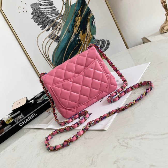 Chanel Flap Lambskin Shoulder Bag 1115 rose