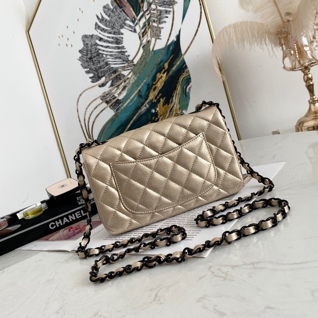 Chanel Flap Lambskin Shoulder Bag 1116 gold