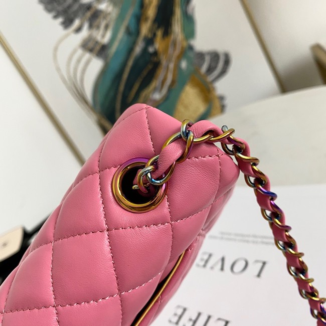 Chanel Flap Lambskin Shoulder Bag 1116 rose