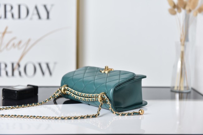 Chanel Flap Lambskin mini Shoulder Bag AS2615 green