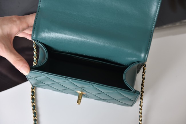 Chanel Flap Lambskin mini Shoulder Bag AS2615 green