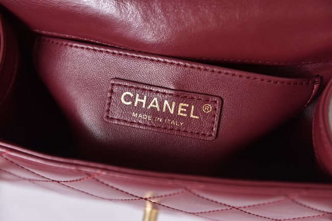 Chanel Flap Lambskin mini Shoulder Bag AS2615 red