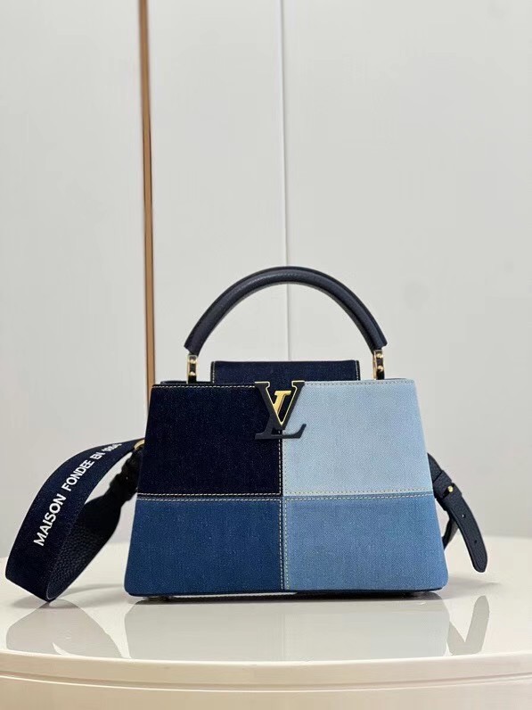 Louis Vuitton denim CAPUCINES BB M59269 blue