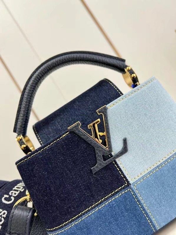 Louis Vuitton denim CAPUCINES MINI M59430 blue