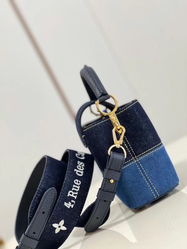 Louis Vuitton denim CAPUCINES MINI M59430 blue