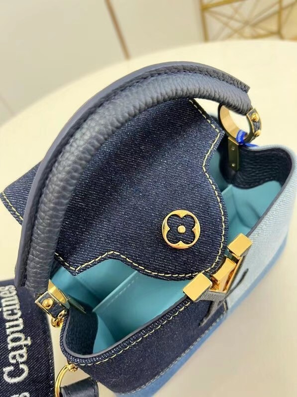 Louis Vuitton denim CAPUCINES MINI M59430 blue