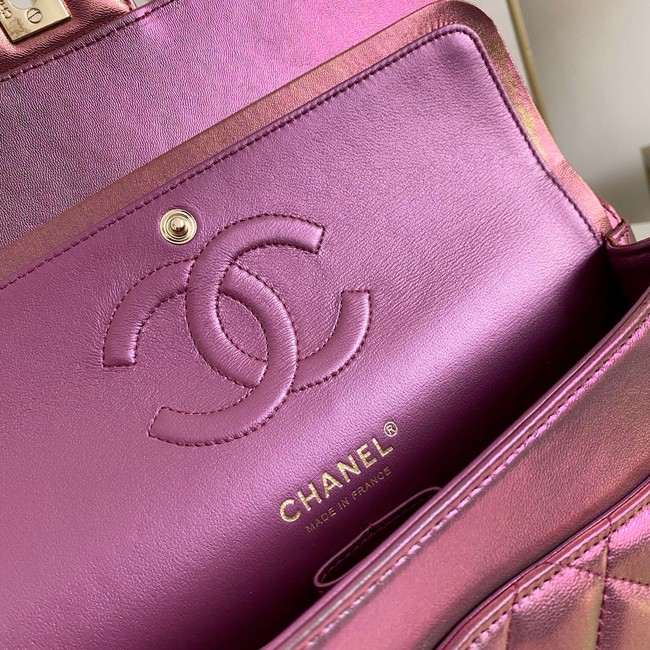 Chanel Flap Mirage Lambskin Shoulder Bag AS1112 purple