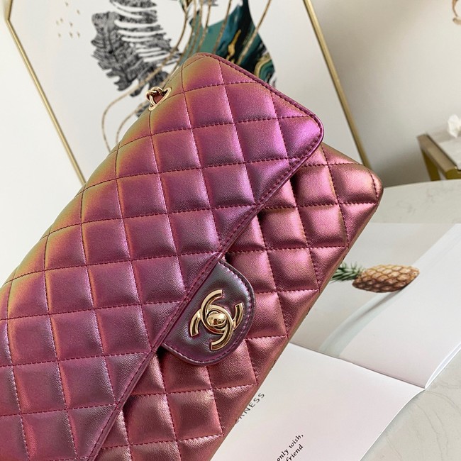 Chanel Flap Mirage Lambskin Shoulder Bag AS1112 purple