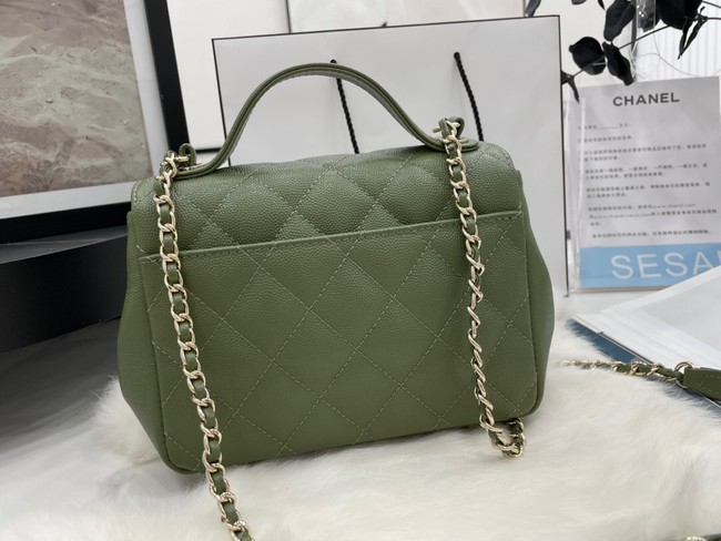 Chanel small flap bag Calfskin & Gold-Tone Metal A93749 green