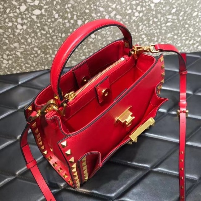 VALENTINO GARAVANI Rockstud Alcove Medium grain calf leather 2B0056 red