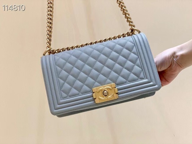 Boy chanel handbag A67086 light gray