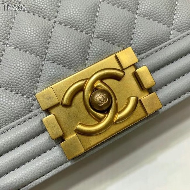 Boy chanel handbag A67086 light gray