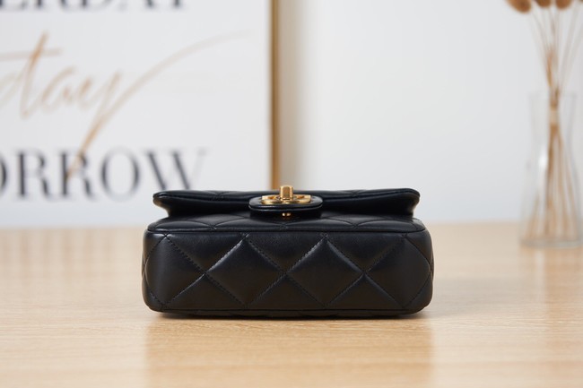 Chanel Flap Lambskin mini Shoulder Bag AS3113 black